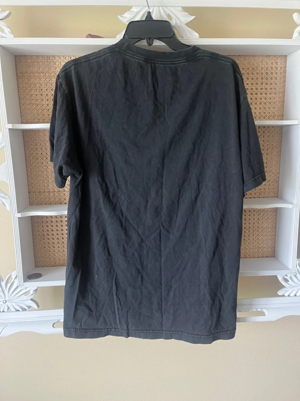 Primitive Black Tee with Blue and Yellow Block Logo